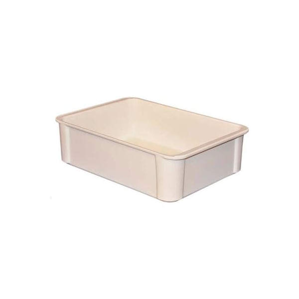 Mfg Tray Stackable Storage Tote, 16-1/2 in L x 11-3/8 in W x 4-5/8 in H, White, Fiberglass 8020085269 - main